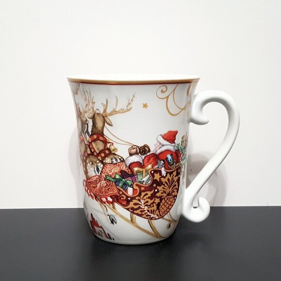NEW RARE Williams Sonoma Set of 4 Twas the Night Before Christmas Mugs - Picture 4 of 7